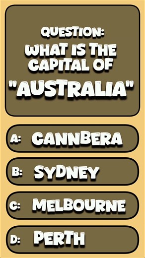 Capital of Australia 🦘
