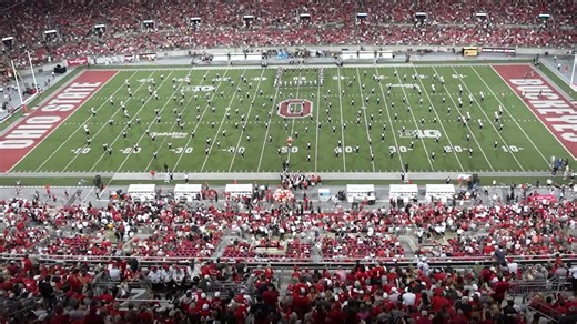 The Ohio State University marching band performs “A Minecraft Halftime Show"