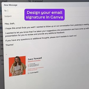1.7K reactions · 560 shares | Who says email signatures have to be bland? Here’s how you can make your email signature feel more like you! | Canva | Facebook