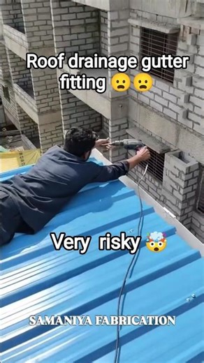 rooftop gutter fitting #samaniyafabrication #experiment #walding #diyequipment