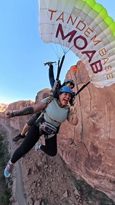 Magic moments while tandem BASE jumping. #tandembasemoab #moabutah #magic #feelgood #adventure #energyhealing #vibes #travel #Utah #basejump #Awesome #loveyourself #summervacation | Tandem BASE Moab
