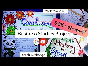 Business Studies Project Work📓(2022-23)| Art integrated project on *Stock Exchange* CBSE Class 12th!