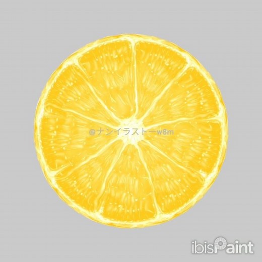 みかんの断面を描いてみました。#食べ物#イラスト