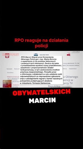 RPO reaguje na działania policji