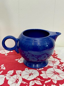 Vintage Fiestaware Cobalt Blue Teapot, No Lid - Etsy