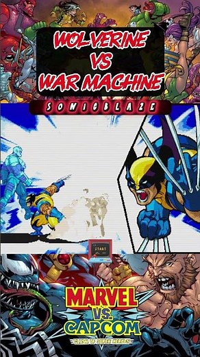 WOLVERINE destroys WAR MACHINE in Marvel vs Capcom 🐺🤖