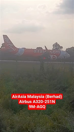 AirAsia Malaysia (Berhad) Airbus A320-251N 9M-AGQ backtrack & takeoff to KUL #airasia #shorts
