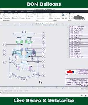 BOM balloons start with 001 instead of 1 in creo parametric | Shorts | cadx