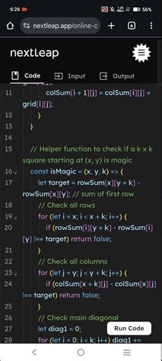 Largest Magic Square in Grid | JavaScript Coding Solution | LeetCode Hard Explained | DSA Tutorial