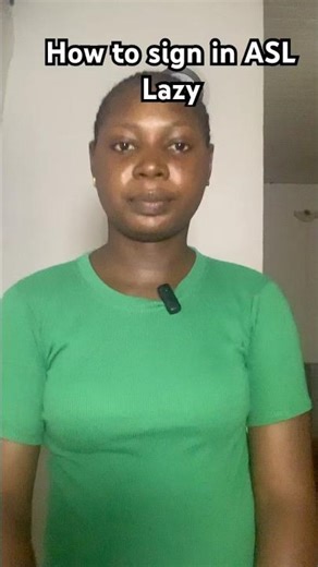 How to sign ‘’Lazy’’ in #asl