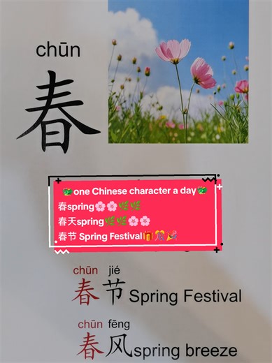 Learn the Chinese Character for Spring
