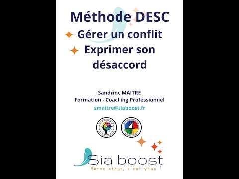 ⭐Méthode DESC - Gerer un conflit - Exprimer un désacord: un outil incroyable!⭐
