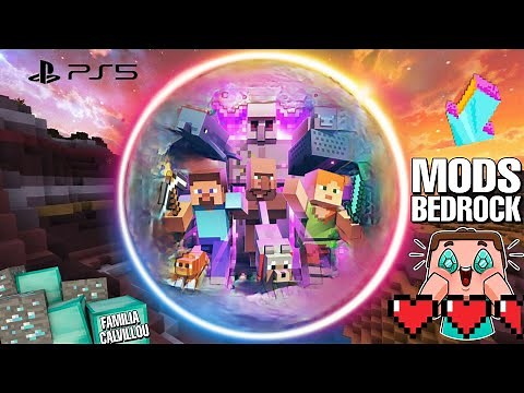 MODS EN MINECRAFT BEDROCK *PS5* (FUNCIONA en TODAS las PLATAFORMAS)