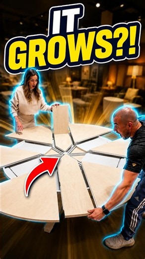 This Round Dining Table Expands From 6 to 8 Seats