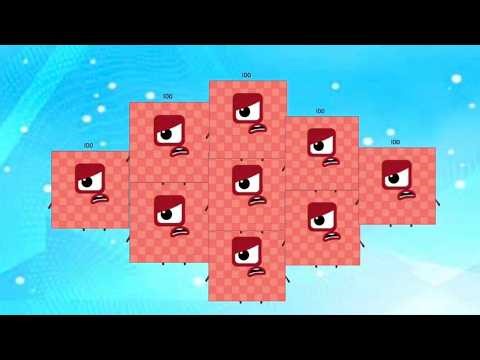 ADD 9 BIG NUMBERS | NUMBERBLOCKS REPEATED ADDITION AND MULTIPLICATION | hello george