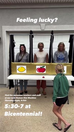 93K views · 266 reactions | This human fruit machine will be everyone’s fave stop at your school’s Fall festival! Get more unique school fundraiser ideas: https://www.ptotoday.com/pto-today-articles/unique-school-fundraiser-ideas-for-pto-and-pta  Coal Valley PTA in Coal Valley, IL | PTO Today | Facebook
