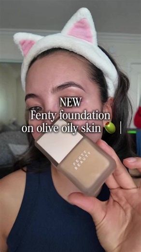 Fenty pro filt’r fluid flex natural matte longwear foundation on olive oily skin in shades 186N and 216N #oliveskin #oilyskin #foundationreview