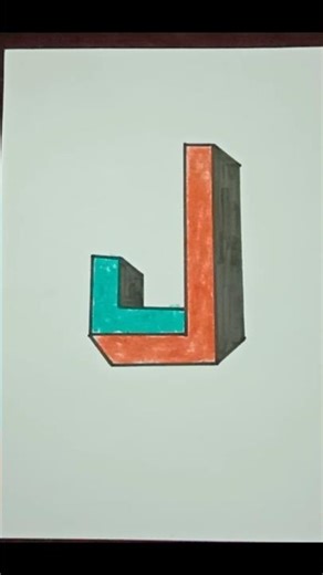 How to draw alphabet Jee shape #art #DIY