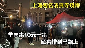 河南老板上海清真寺摆摊卖新疆烧烤，想吃排队一小时，人均超百元_高清1080P在线观看平台_腾讯视频
