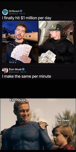 "MrBeast: $1M/day | Elon: Hold my rocket 🚀" #usa