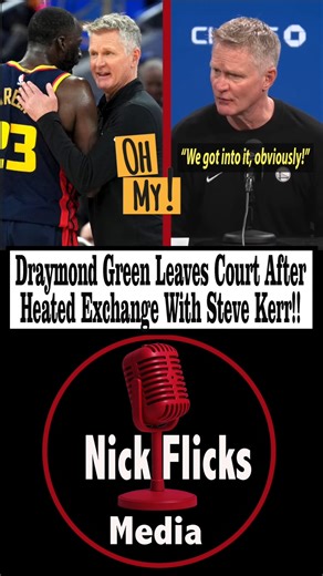 Nick Flicks Media on Instagram: "Draymond Green Leaves Court After Heated Exchange With Steve Kerr! ____________________ Golden State Warriors veteran Draymond Green left Monday night’s win over the Orlando Magic early after he got into an argument with head coach Steve Kerr. Green and Kerr were seen in a heated discussion during a timeout in the third quarter of the Warriors’ 120-97 win over the Magic, though it wasn’t clear what that argument was about. It was, though, extremely animated on th