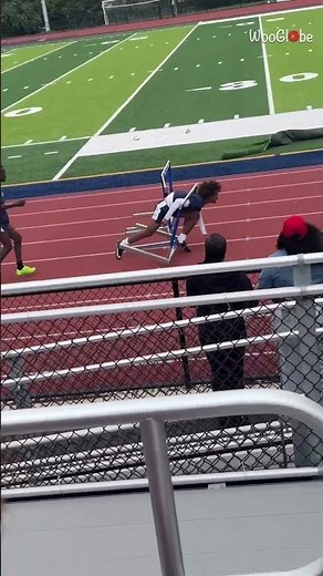 Running Fail: Young Runner's Embarrassing 100m Hurdles Fall || WooGlobe