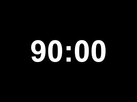 90 Minute Timer Countdown ⏱️with Alarm (16:9 Desktop/TV)