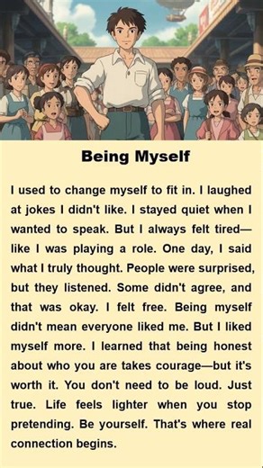 Being Myself #EnglishLearning, #EasyEnglish, #ESL, #EnglishStories, #LearnEnglish,