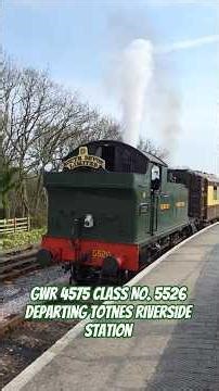GWR 4575 Class No. 5526 departing Totnes Riverside Station