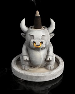 BULL Incense Burner. Backflow Sculpture Mount for Meditation. - Etsy