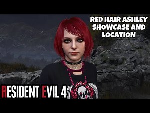 Resident Evil 4 Remake Red Hair Ashley Accessory Showcase and Location
