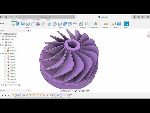 How to make a Compressor Impeller - Fusion 360 Tutorial