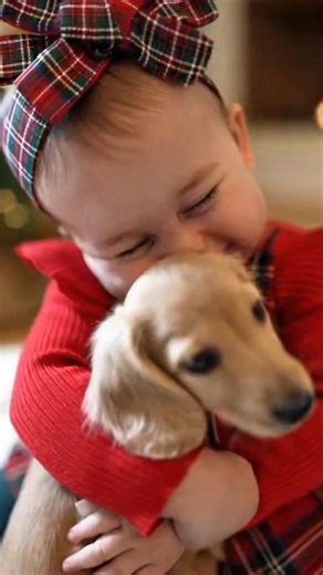 34 reactions | Baby’s Surprise Puppy Moment! #baby #puppy #christmas #gift | Paws Home TV | Facebook