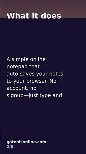 Online Notepad — free online tool in 30 seconds