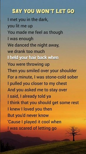 James Arthur - Say You Won't Let Go (Lyrics) #sayyouwontletgo #jamesarthur #songlyrics