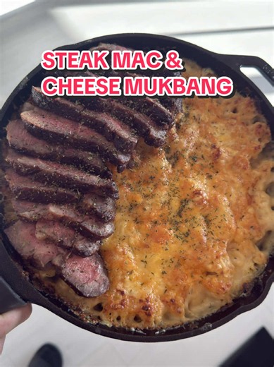 Steak Mac and Cheese Mukbang — Steak & Mac N Cheese Eating Show