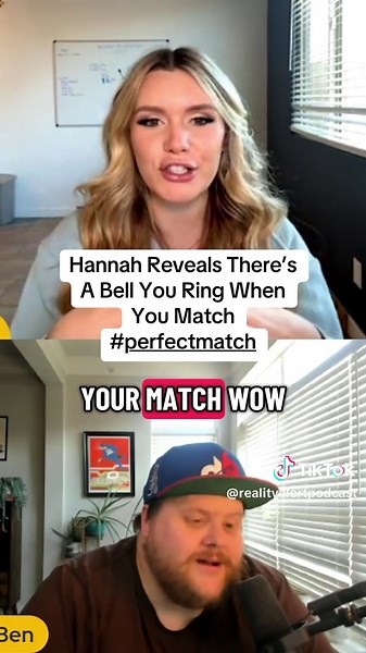 @Hannah Burns reveals you ring a bell when you match. She even matched with @QT during the big mixer on Perfect Match Season 3. For more on why Hannah and QT were cut from Perfect Match, and even more drama, check out our recaps available on YouTube and all podcasting platforms! #perfectmatch #perfectmatchnetflix #perfectmatchseason3