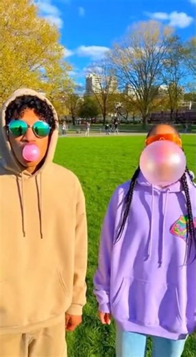 I blew a bubblegum bubble so big I floated away! 🍬🎈