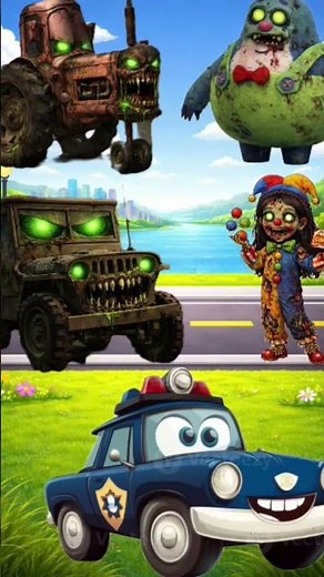From Cute to Creepy: AI Zombie Transformations Compilation #zombieworld #cartoon #horror