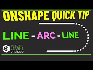LINE ARC LINE workflow in Onshape Sketches