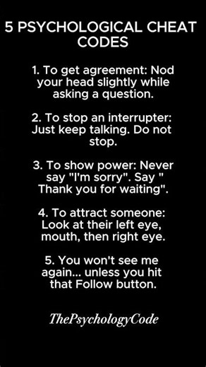 5 Psychological Cheat Codes You Need To Know