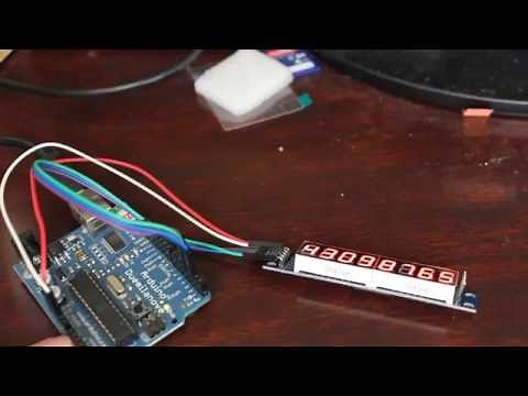 Arduino 7 Segment Display Serial Connection Max7219 Tutorial