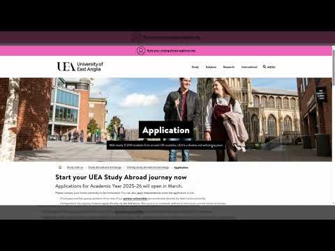 Application Guide to Study Abroad at UEA
