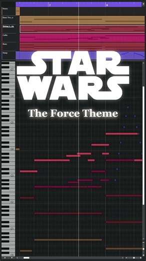 This is what the Star Wars Force Theme looks like in MIDI
