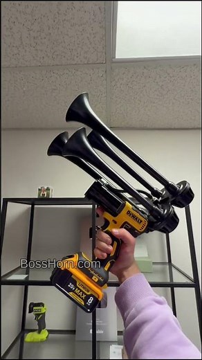 150DB Boss Train Horn for Dewalt Battery - Remote Control Up to 2000ft