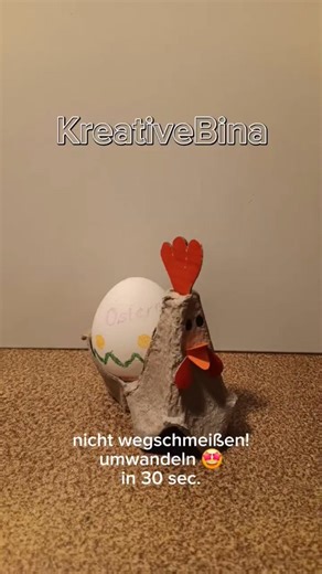 Wirf das nicht weg! 😱 Upcycling Idee in 30 sec. für Ostern 🐇 als Anfänger basteln mit Eierkarton