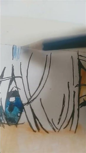 making blue colour anime girl #craftideas #art #diy