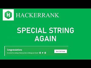 HACKERRANK : SPECIAL STRING AGAIN [ INTERVIEW PROBLEM ]