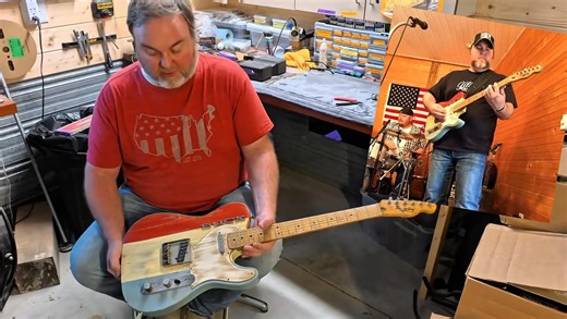 10K views · 490 reactions | It’s rare that we get to see a lucky dog after it leaves out of here, but it’s especially a treat to see one of the earliest lucky dogs that we built. The last time I played this guitar was opening up for Merle Haggard in front of around 40,000 people. It still sounds great today. | Lucky Dog Guitars | Facebook