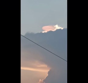 UFO cloud towers over homes in Myanmar